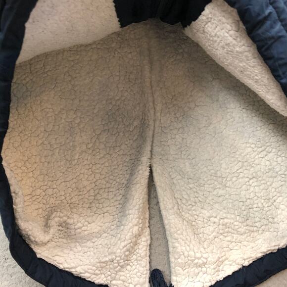 Syracuse Champion Sherpa Lined Stadium Jacket Mens Medium Navy Sideline Coat - Picture 6 of 9